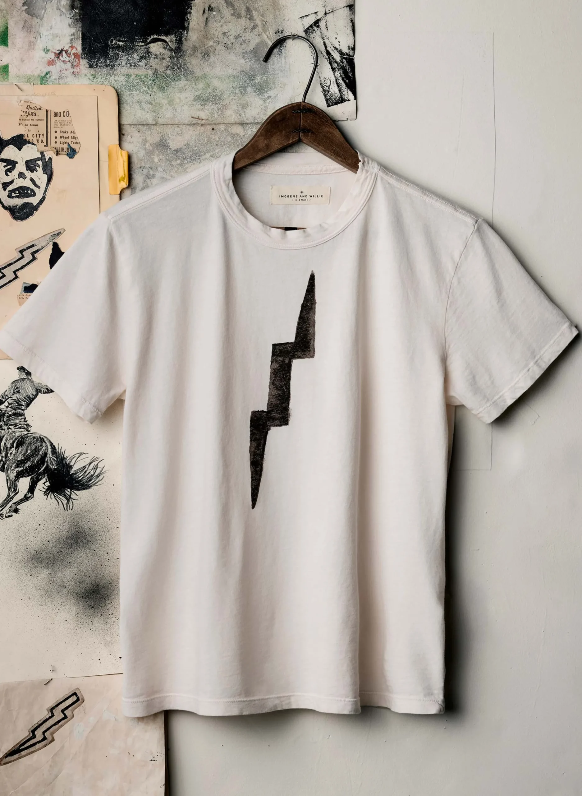 imogene + willie The "bolt" Tee In Vintage White|Women Graphic Tees|Graphic Tees
