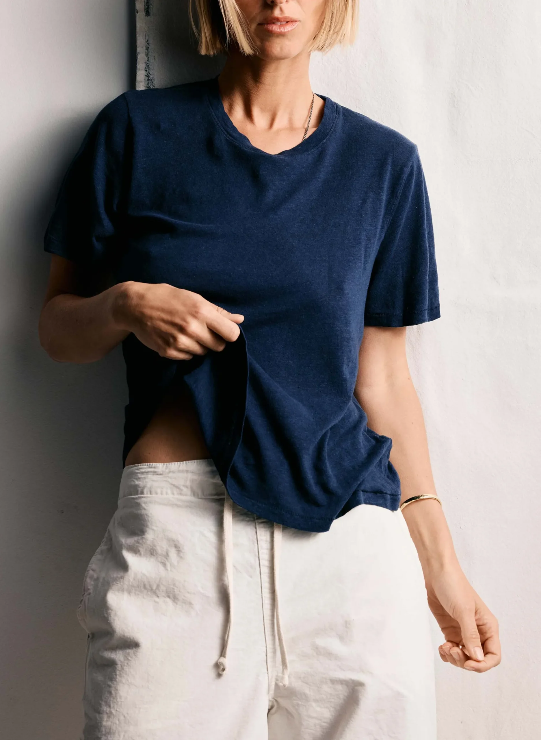 imogene + willie The Cotton Hemp Tee In Midnight|Women Tees + Tanks