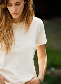 imogene + willie The Cotton Hemp Tee In Vintage White|Women Tees + Tanks