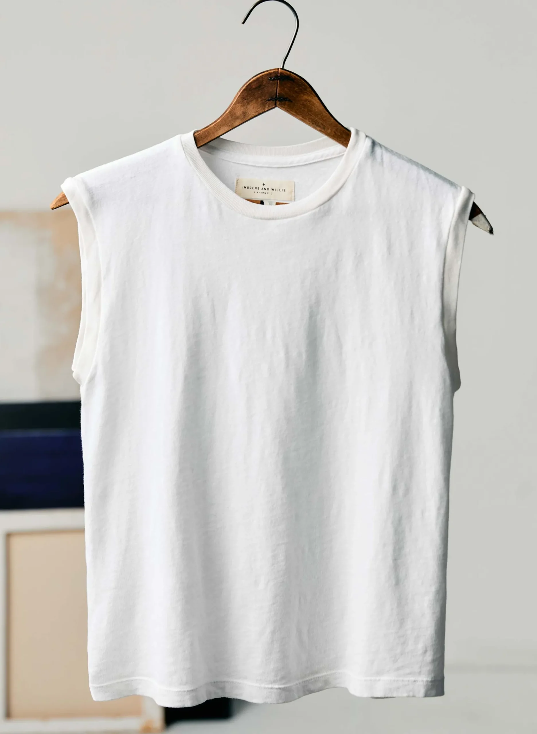 imogene + willie The Cotton Muscle Tee In Vintage White|Women Tees + Tanks
