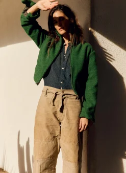 imogene + willie The Cropped Wool Souvenir Jacket In Fern|Women Jackets
