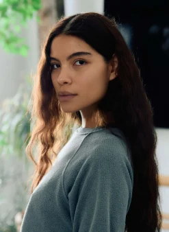 imogene + willie The Cut Sleeve Sweatshirt In Sage|Women Knits & Sweaters