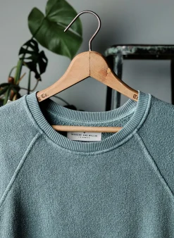 imogene + willie The Cut Sleeve Sweatshirt In Sage|Women Knits & Sweaters