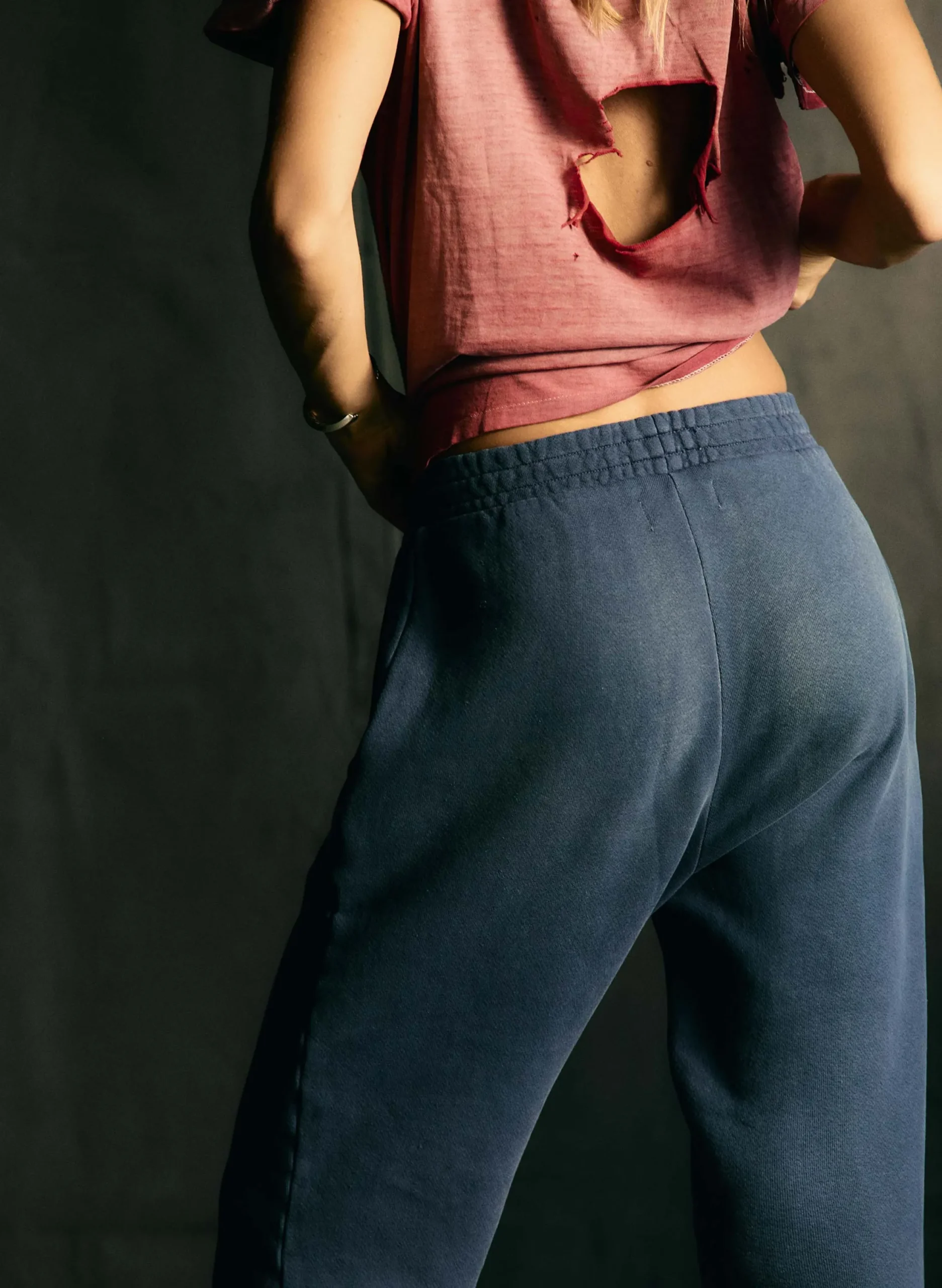 imogene + willie The Drawstring Sweatpant In Faded Blue|Women Pants & Shorts