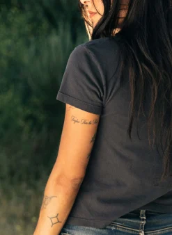 imogene + willie The Drop Tee In Faded Black|Women Tees + Tanks