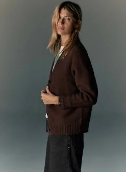 imogene + willie The Evie Knit Cardigan In Forest Brown|Women Knits & Sweaters|Jackets