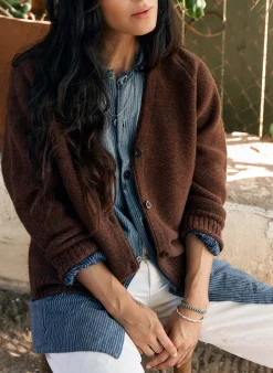 imogene + willie The Evie Knit Cardigan In Forest Brown|Women Knits & Sweaters|Jackets