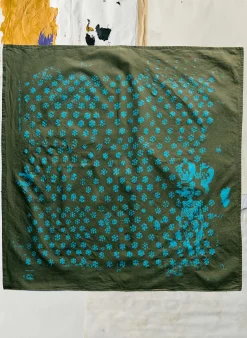 imogene + willie The "flower Print" Bandana In Olive|Women Accessories|Accessories