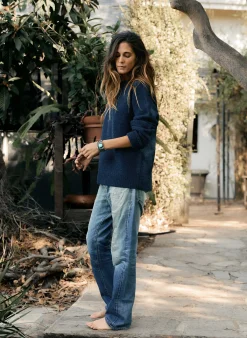 imogene + willie The Galway Wool Sweater In Navy|Women Knits & Sweaters
