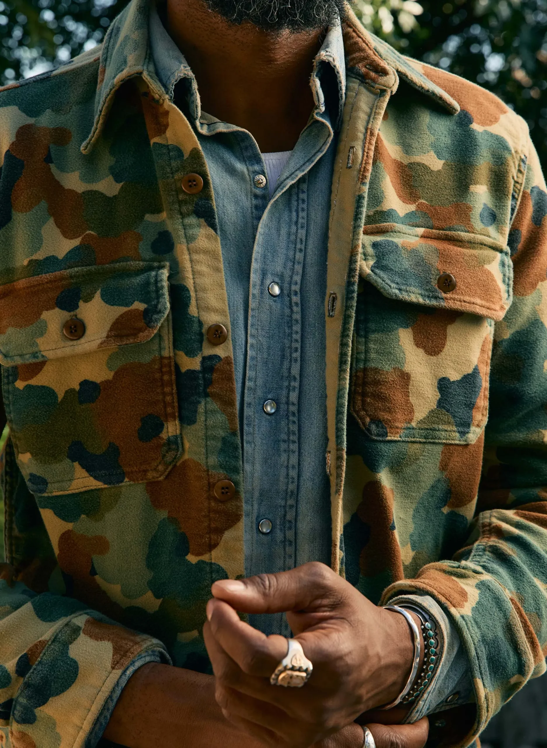 imogene + willie The Griffin Workshirt In Painted Camo| Shirts