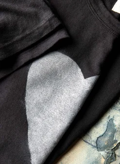imogene + willie The "heart" Tee In Black|Women Graphic Tees|Graphic Tees