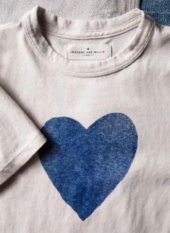 imogene + willie The "heart" Tee In Blue|Women Graphic Tees|Graphic Tees