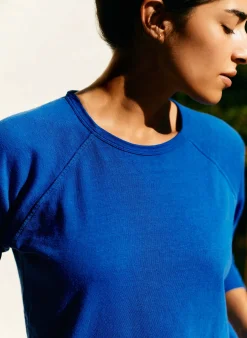 imogene + willie The Long Sleeve Raglan In Klein Blue|Women Tees + Tanks|Knits & Sweaters