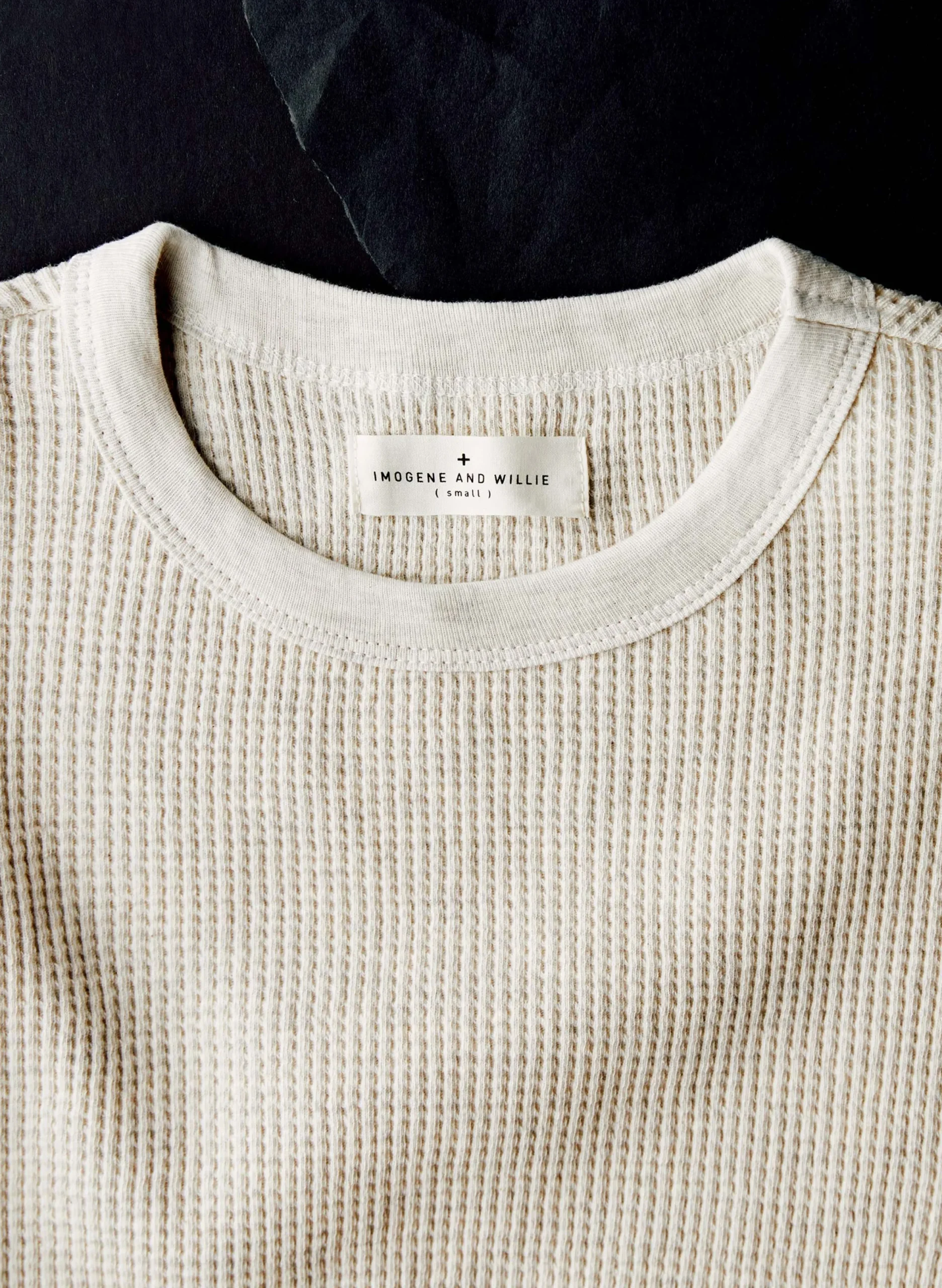 imogene + willie The Long Sleeve Thermal Crew In Ash| Knits & Sweaters