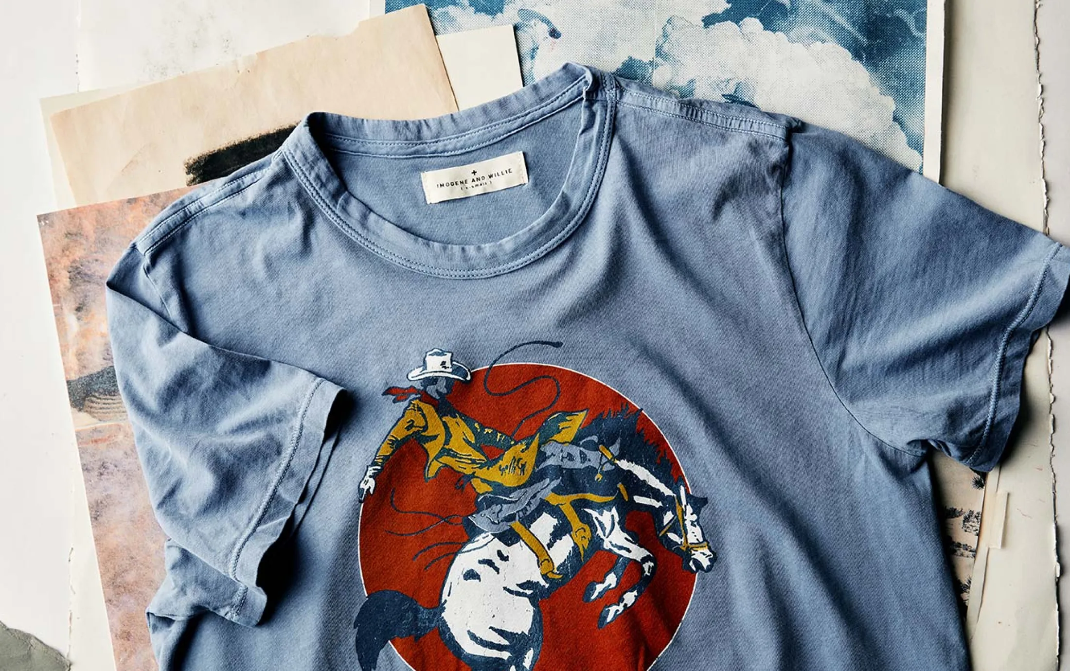 imogene + willie The "next Time" Tee In Blue|Women Graphic Tees|Graphic Tees