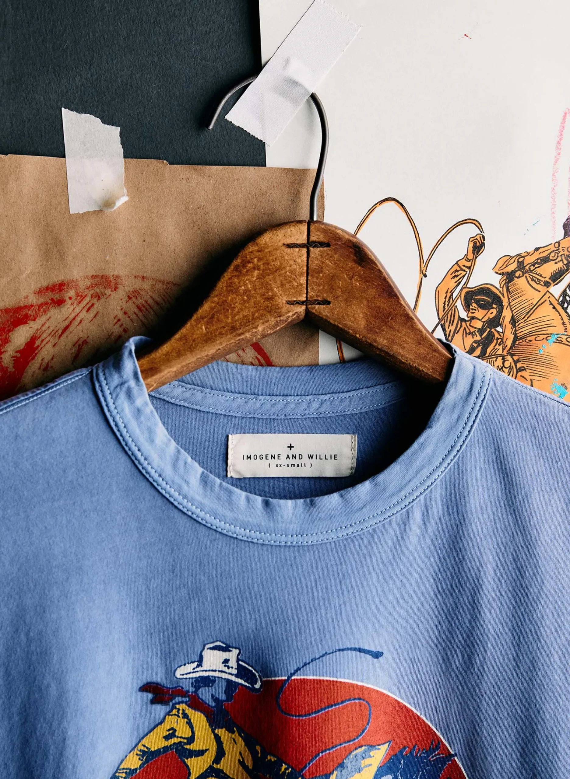 imogene + willie The "next Time" Tee In Blue|Women Graphic Tees|Graphic Tees