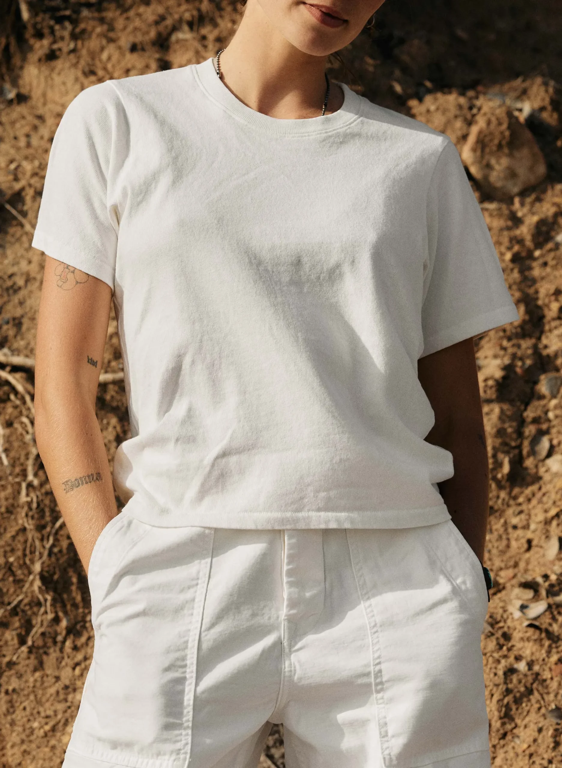 imogene + willie The Novel Knit Tee In White|Women Tees + Tanks