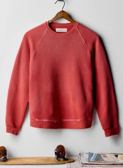 imogene + willie The Old School Crew In Faded Red|Women Knits & Sweaters|Knits & Sweaters