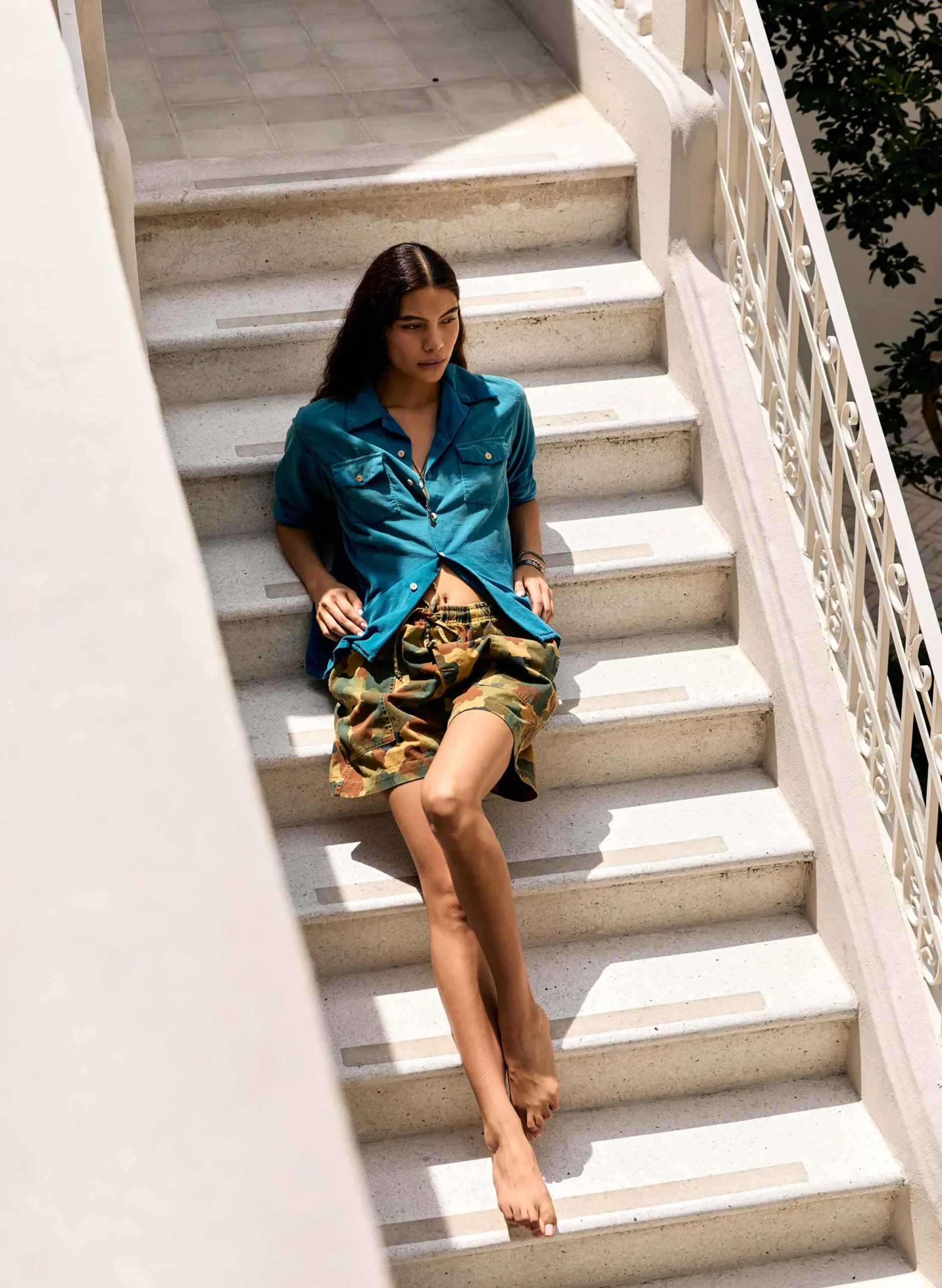 imogene + willie The Palmer Corduroy Shirt In Teal|Women Shirts