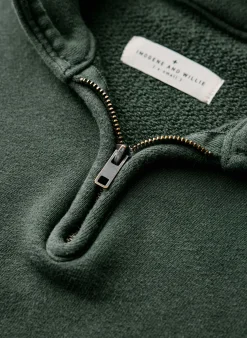 imogene + willie The Quarter Zip Forest Green Pullover|Women Knits & Sweaters|Jackets