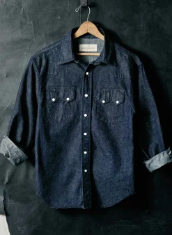 imogene + willie The Sawtooth Pearl Snap In Indigo Nep| Shirts