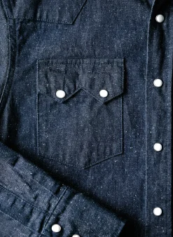 imogene + willie The Sawtooth Pearl Snap In Indigo Nep| Shirts