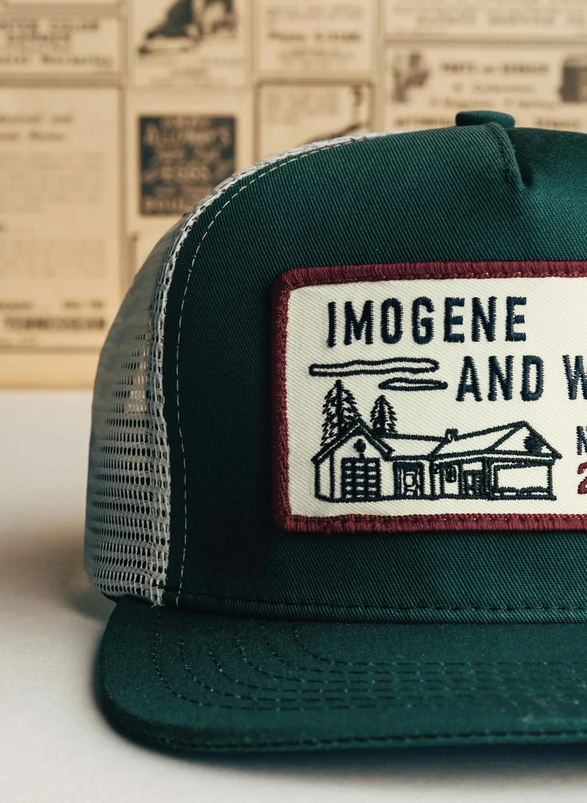 imogene + willie The "service Station" Trucker In Green|Women Accessories|Accessories
