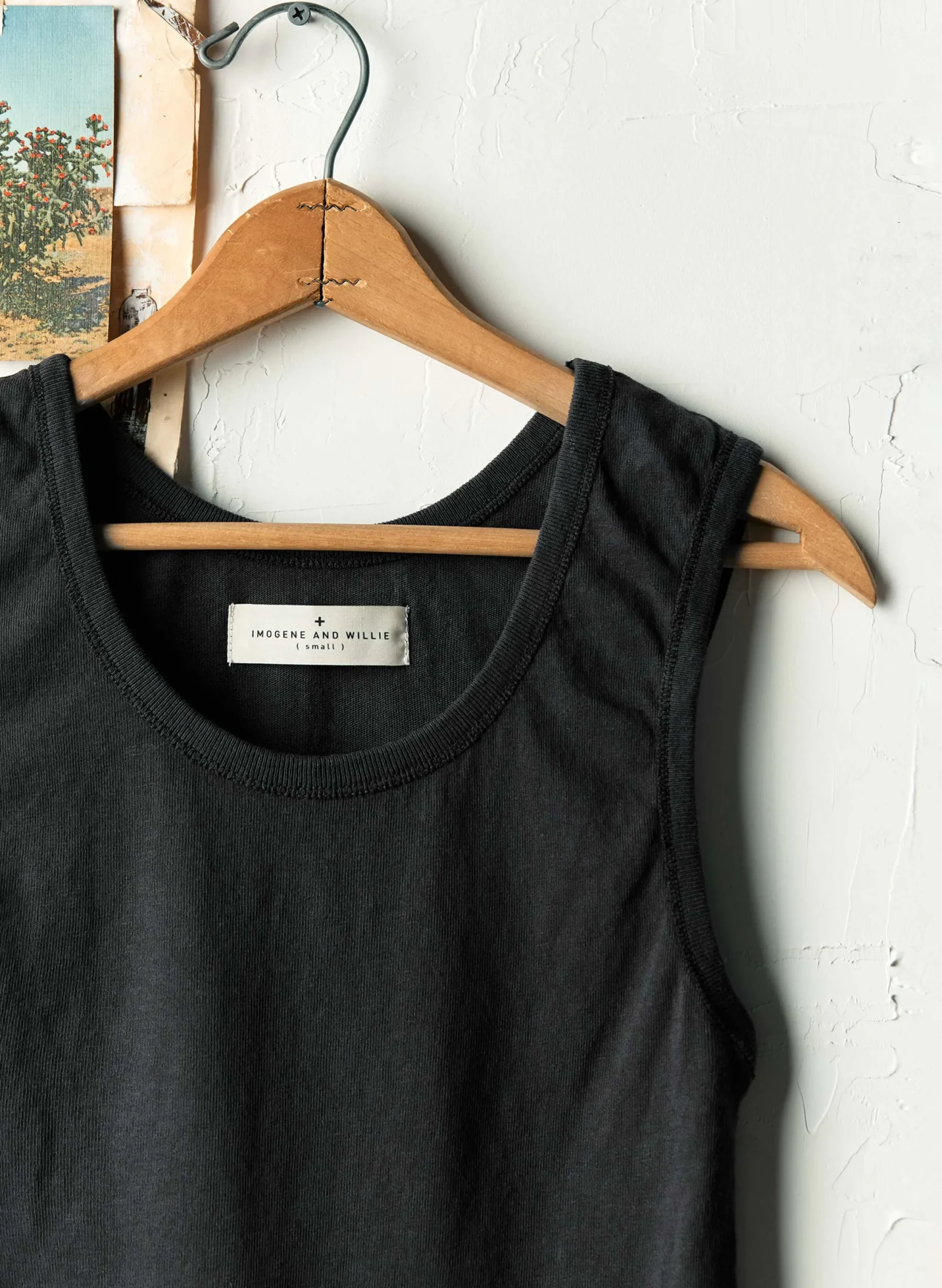 imogene + willie The Vintage Tank In Faded Black|Women Tees + Tanks