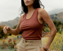 imogene + willie The Vintage Tank In Sienna|Women Tees + Tanks