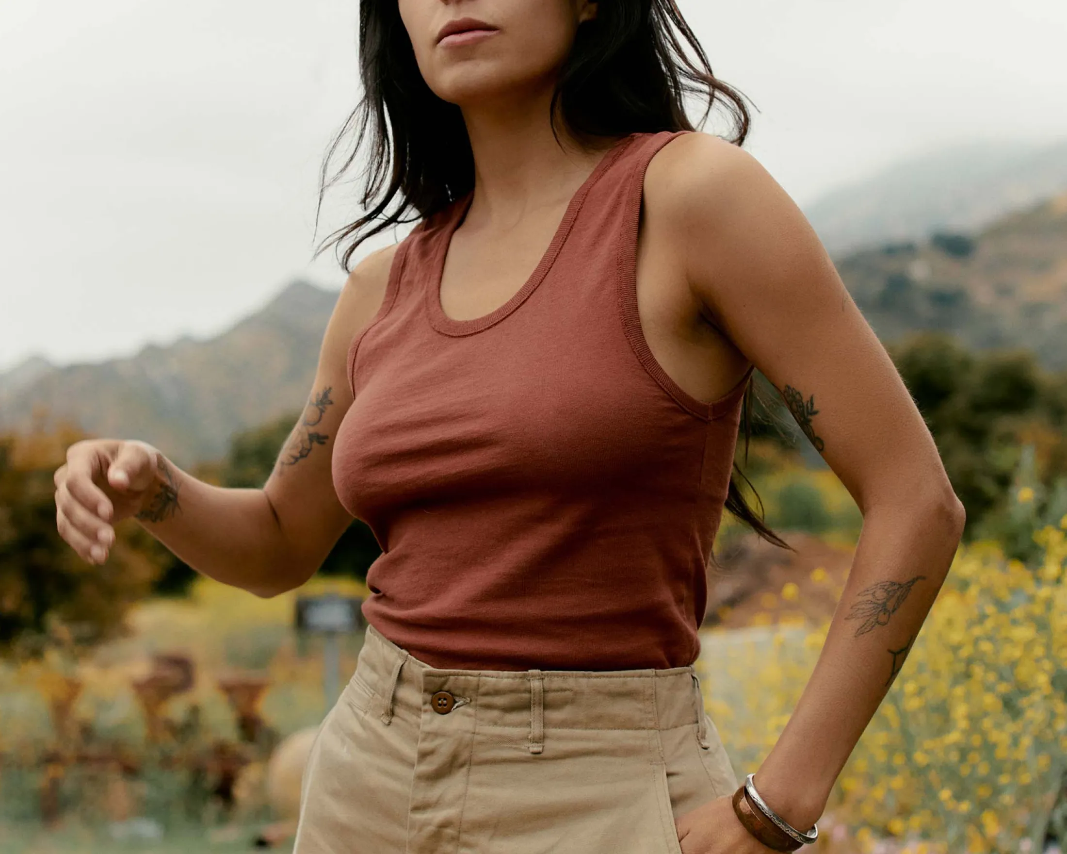 imogene + willie The Vintage Tank In Sienna|Women Tees + Tanks