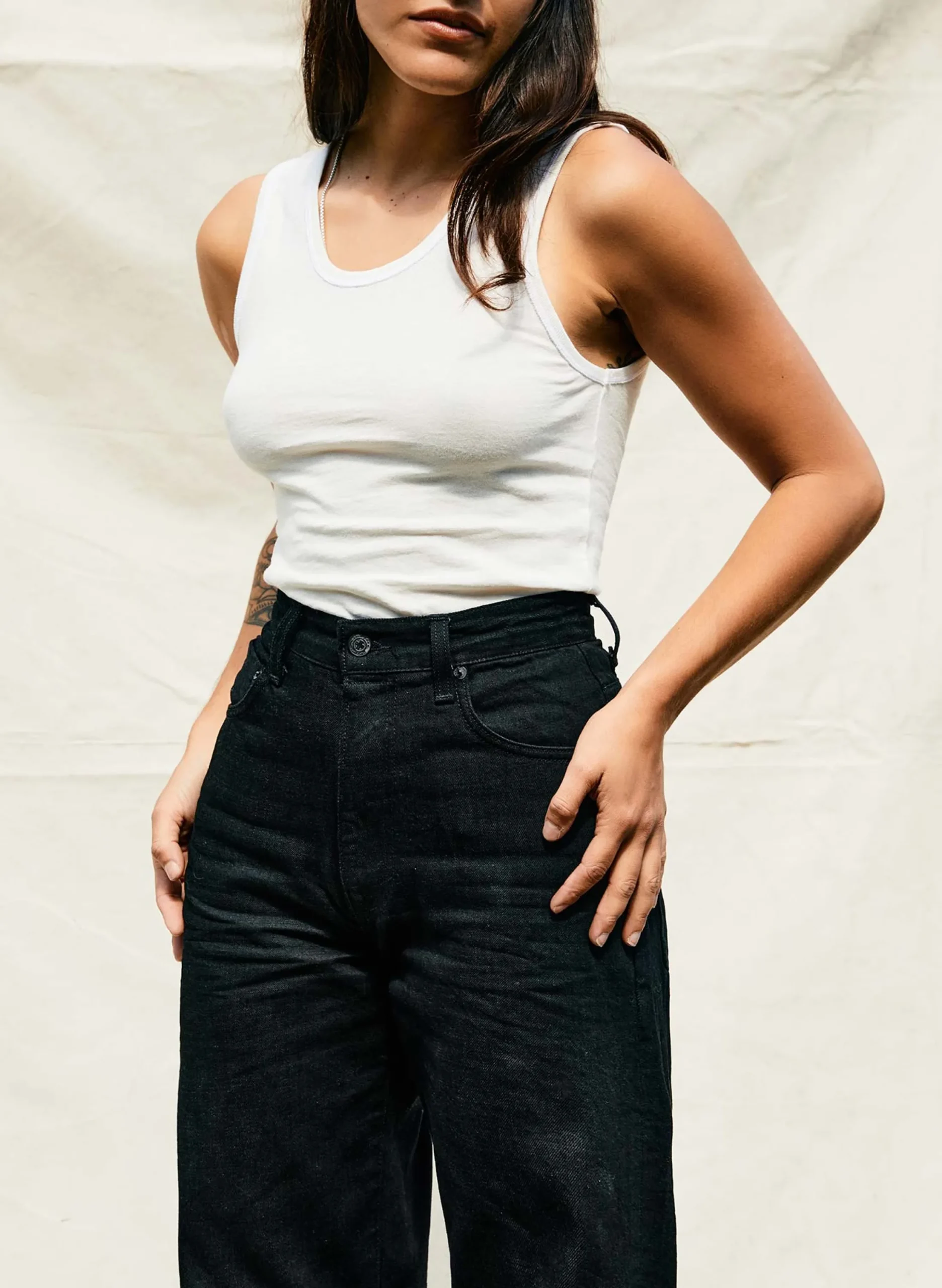 imogene + willie The Vintage Tank In Washed White|Women Tees + Tanks